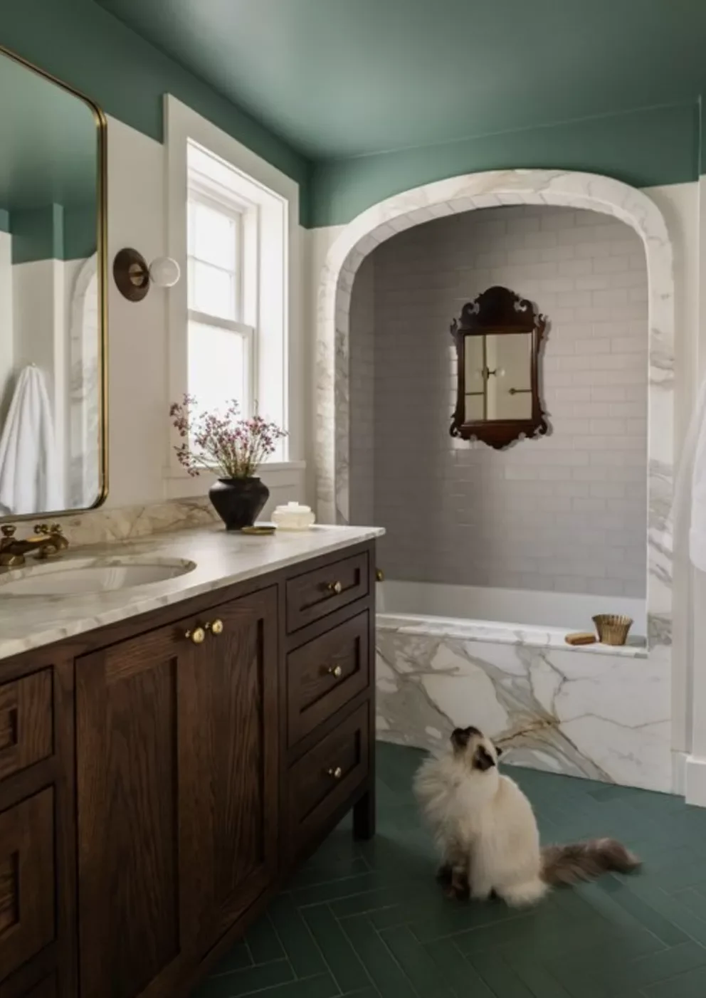 42 Bold Bathroom Color Ideas That Transform Small Spaces Into Stunning Retreats 19 Pine Green