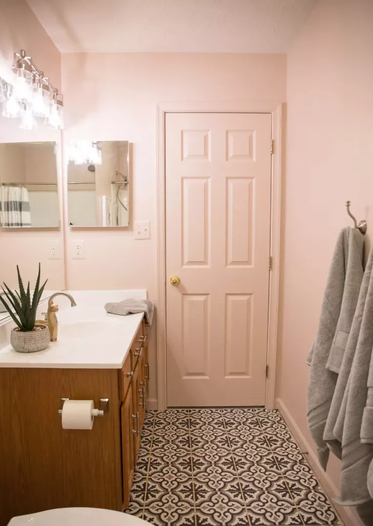 30 Stunning Bathroom Door Designs That Will Transform Your Space 26 Pink Door