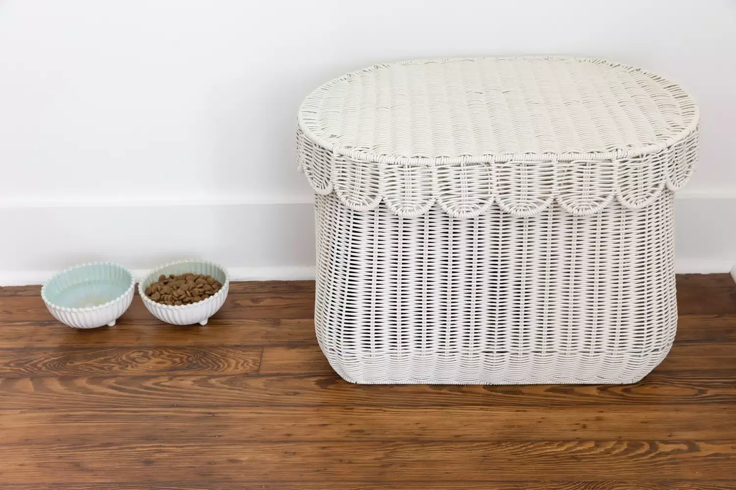 10 Stylish Dog Food Storage Solutions That Blend Into Your Home Decor Place It In a Lidded Basket