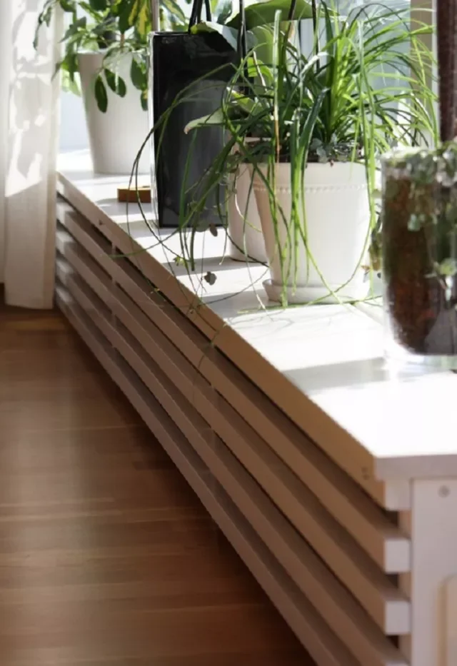 17 Creative DIY Radiator Cover Ideas That Transform Your Home 12 Plant Shelf DIY Radiator Cover