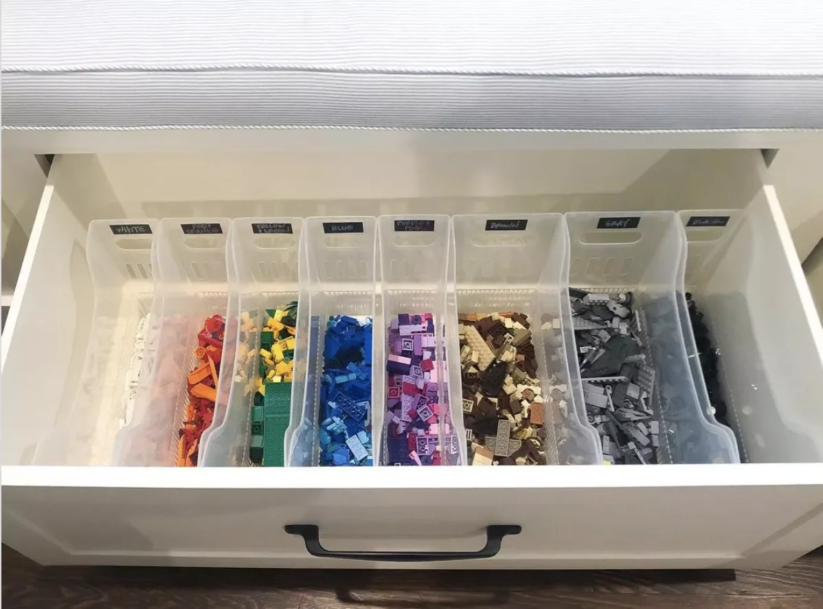 Plastic File Bins for Legos