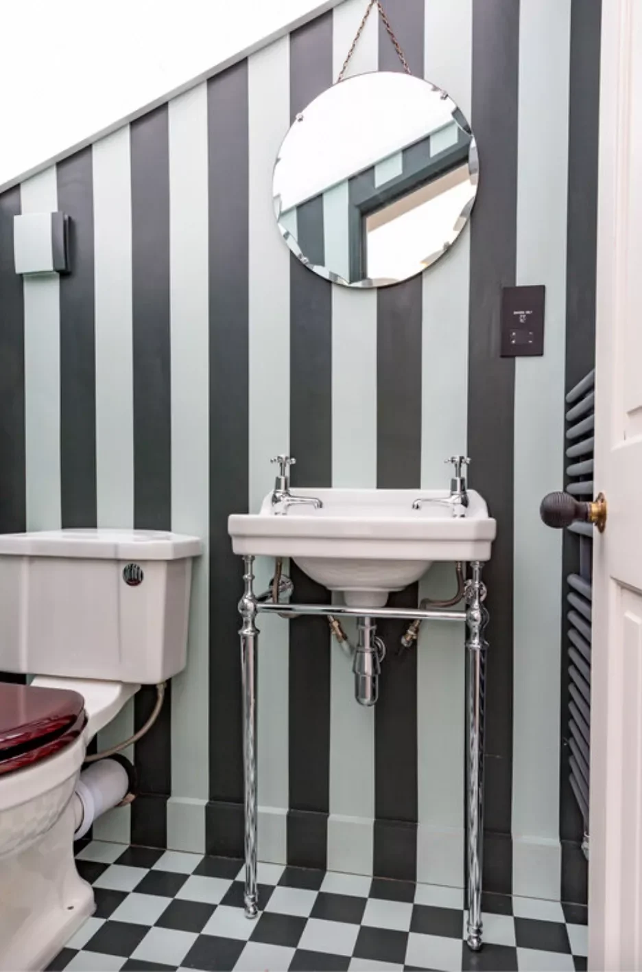 20 Vintage-Inspired Bathroom Designs That Bring Timeless Character to Your Home 18 Play With Graphics