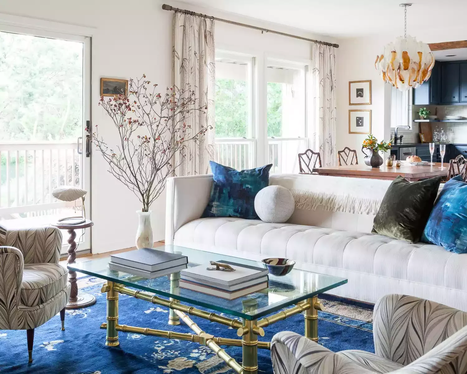 23 Stunning Blue and Gray Living Room Design Ideas You'll Love 11 Play With Pattern