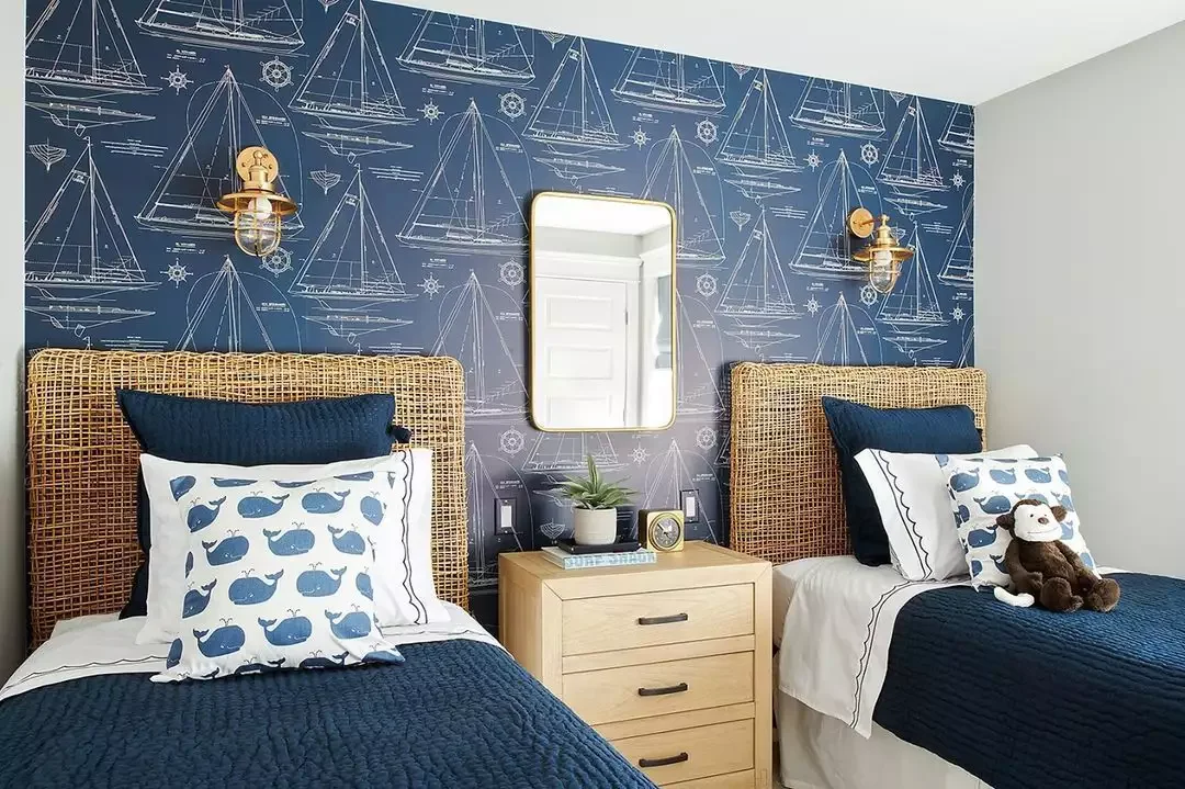 35 Stunning Beach-Inspired Bedroom Ideas That'll Transform Your Space 22 Play With Pattern