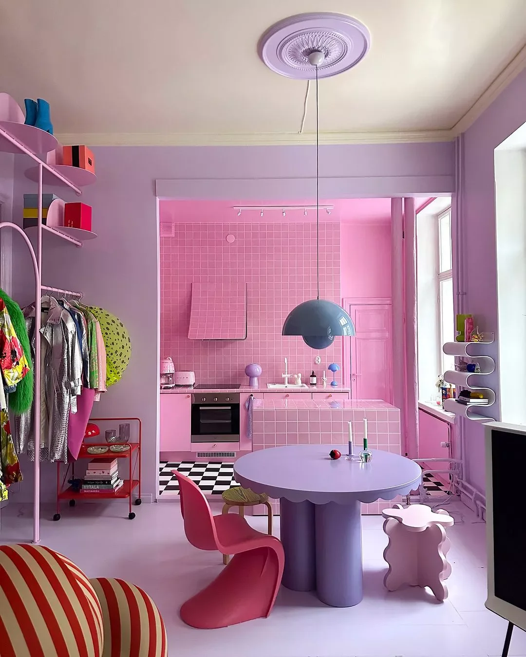 30 Stunning Pink Kitchen Designs That Show Why Pink Is the Ultimate Neutral 25 Play With Shapes