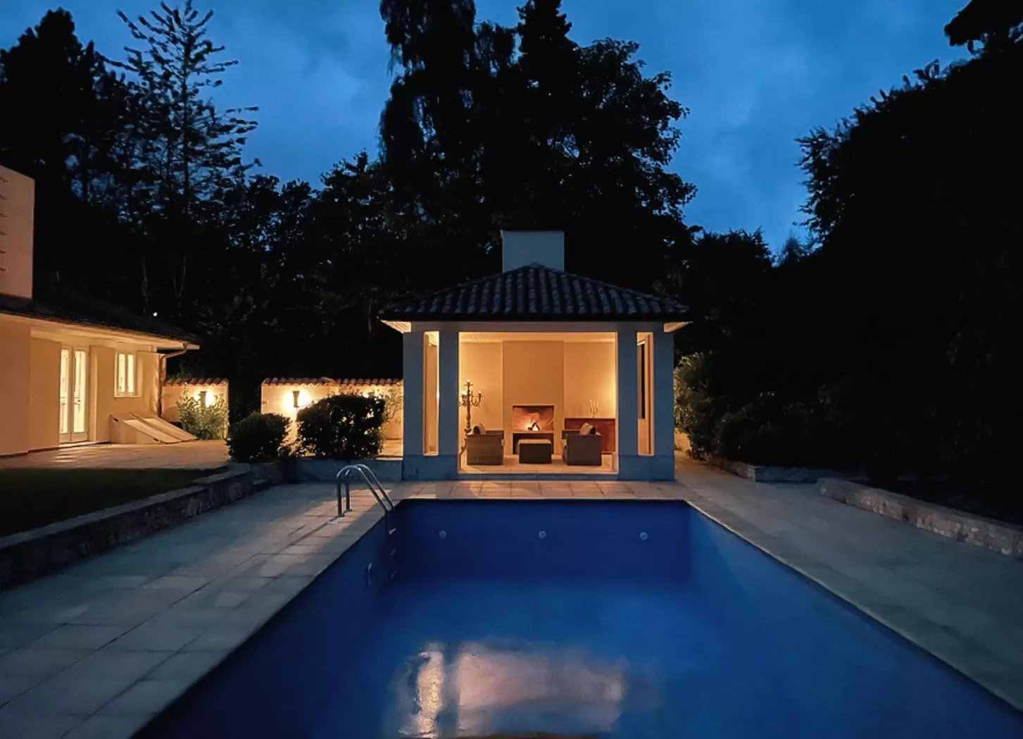 22 Stunning Pool Cabana Ideas to Transform Your Backyard Into a Luxury Resort 22 Pool Cabana Fireplace
