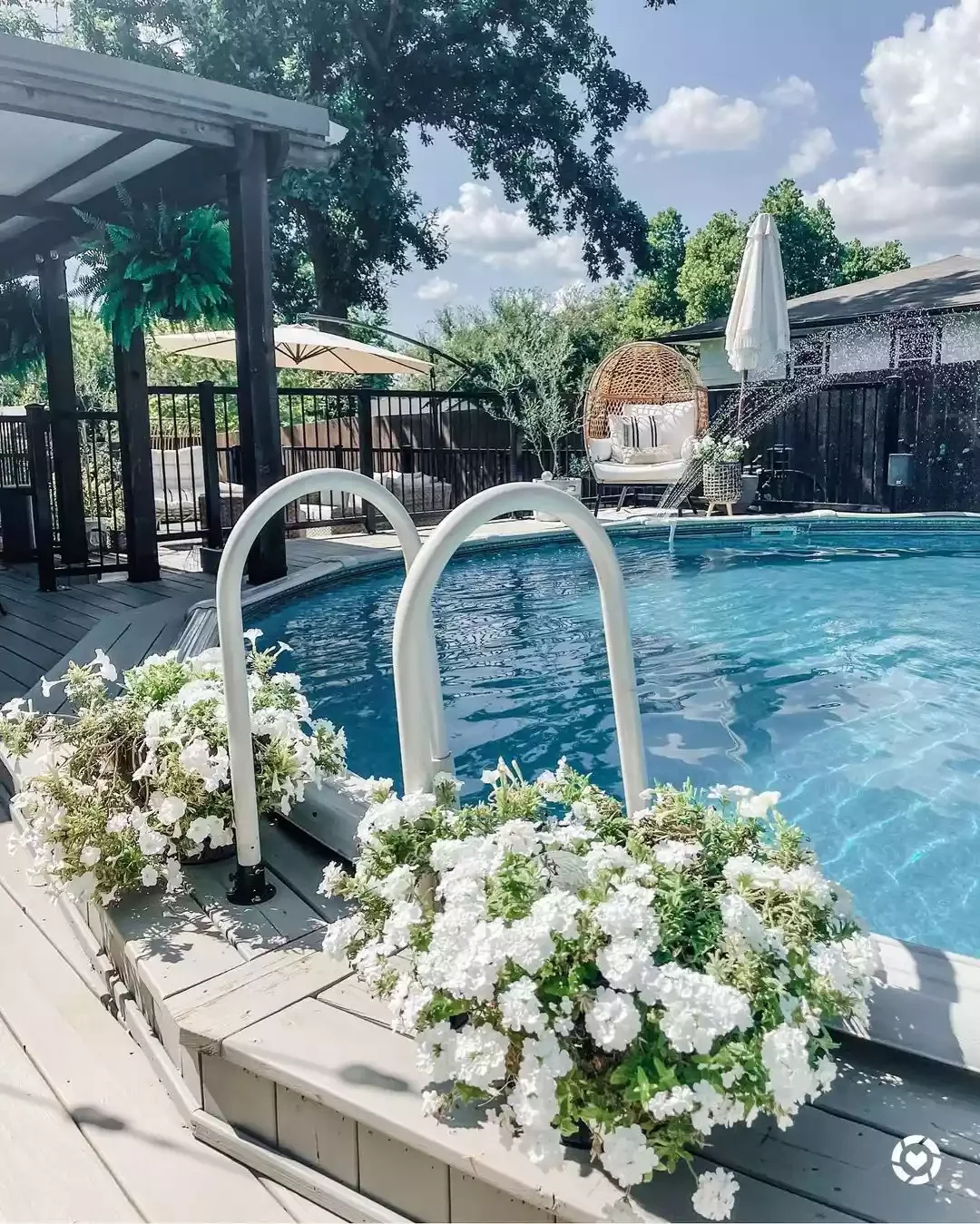 30 Stunning Above-Ground Pool Ideas That'll Transform Your Backyard 14 Pool Fountain