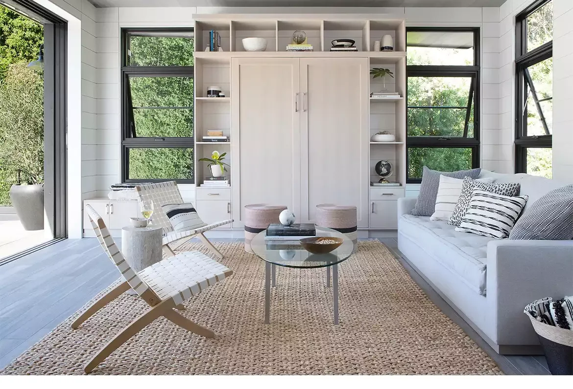33 Space-Saving Murphy Bed Ideas That Will Transform Your Home 18 Pool House Murphy Bed