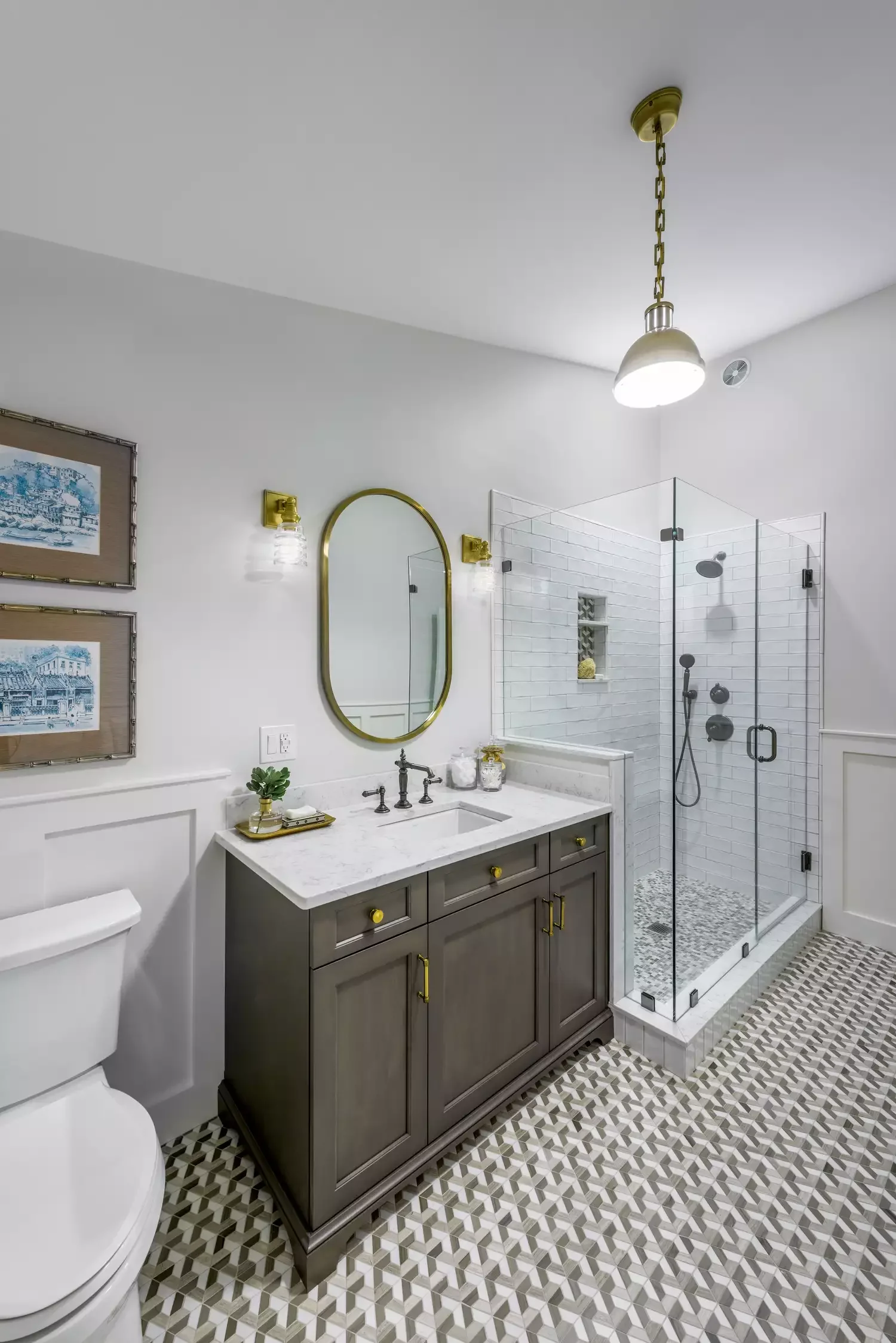 25 Stunning Gray Tile Ideas to Transform Your Bathroom Into a Showstopper 21 Pop Out Your Pattern