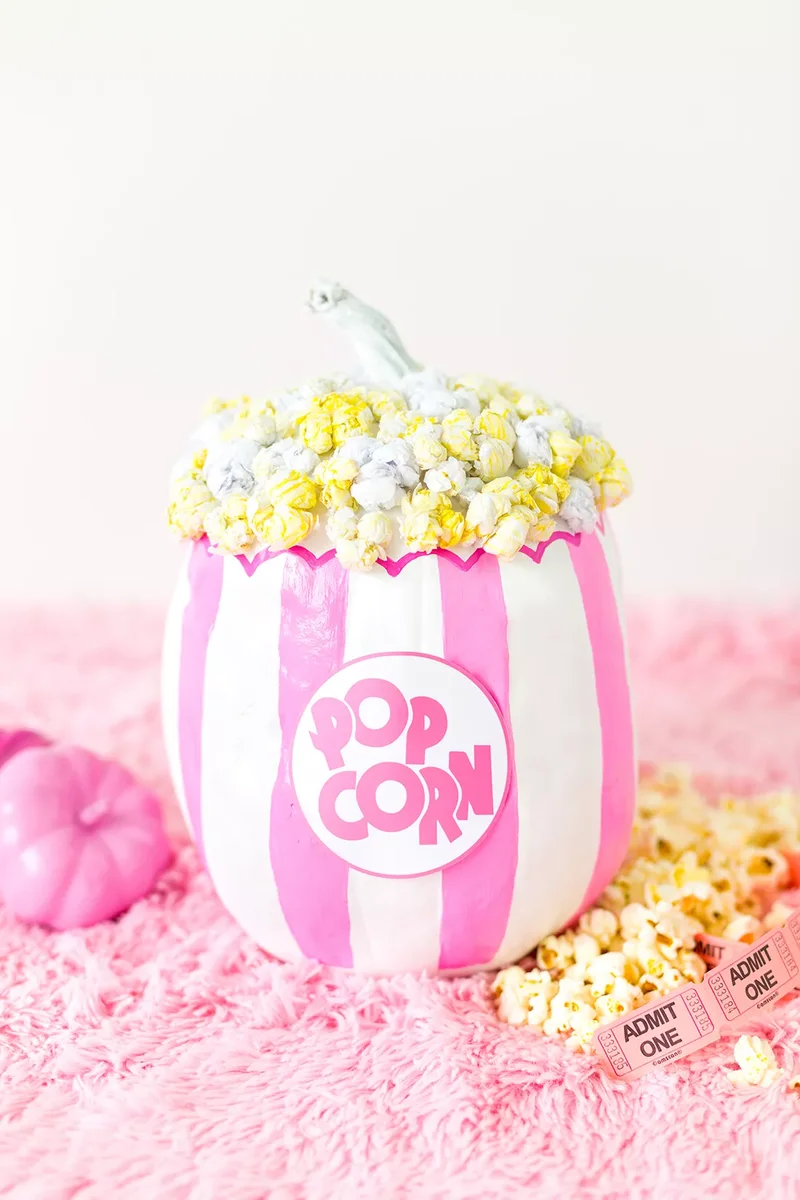 90 Creative Halloween Pumpkin Decorating Ideas to Try This Season 87 Popcorn Pumpkin