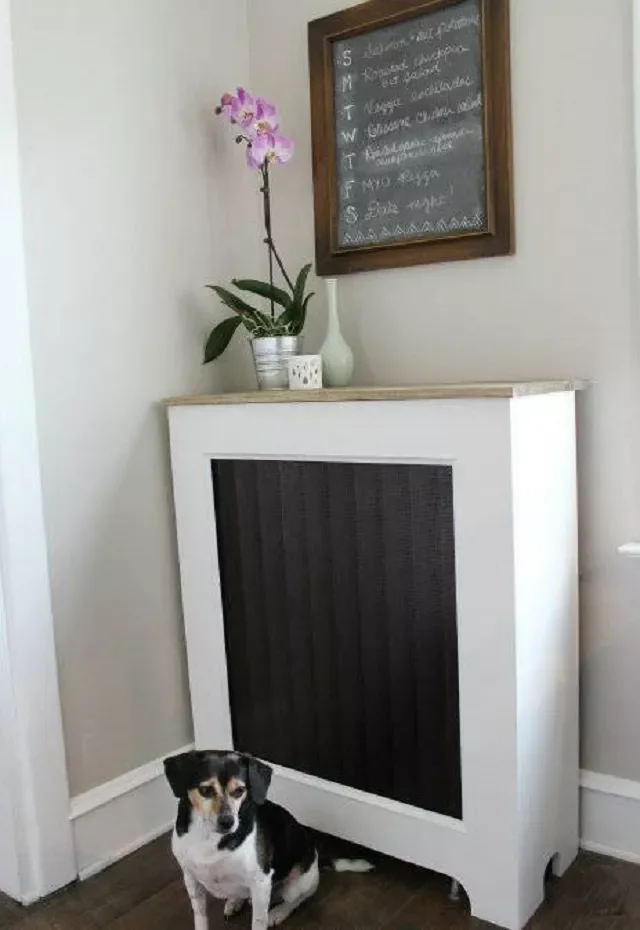 17 Creative DIY Radiator Cover Ideas That Transform Your Home 4 Poplar and Aluminum Radiator Cover