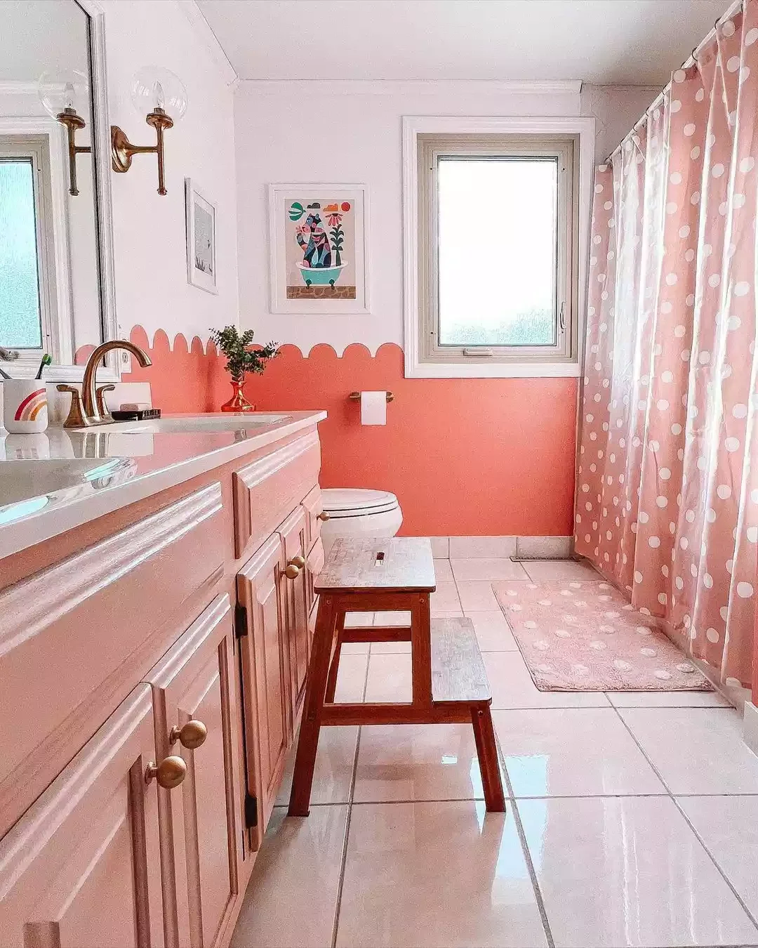 30 Delightful Kid-Friendly Bathroom Ideas That Evolve With Your Children 15 Poppy Shower Curtain