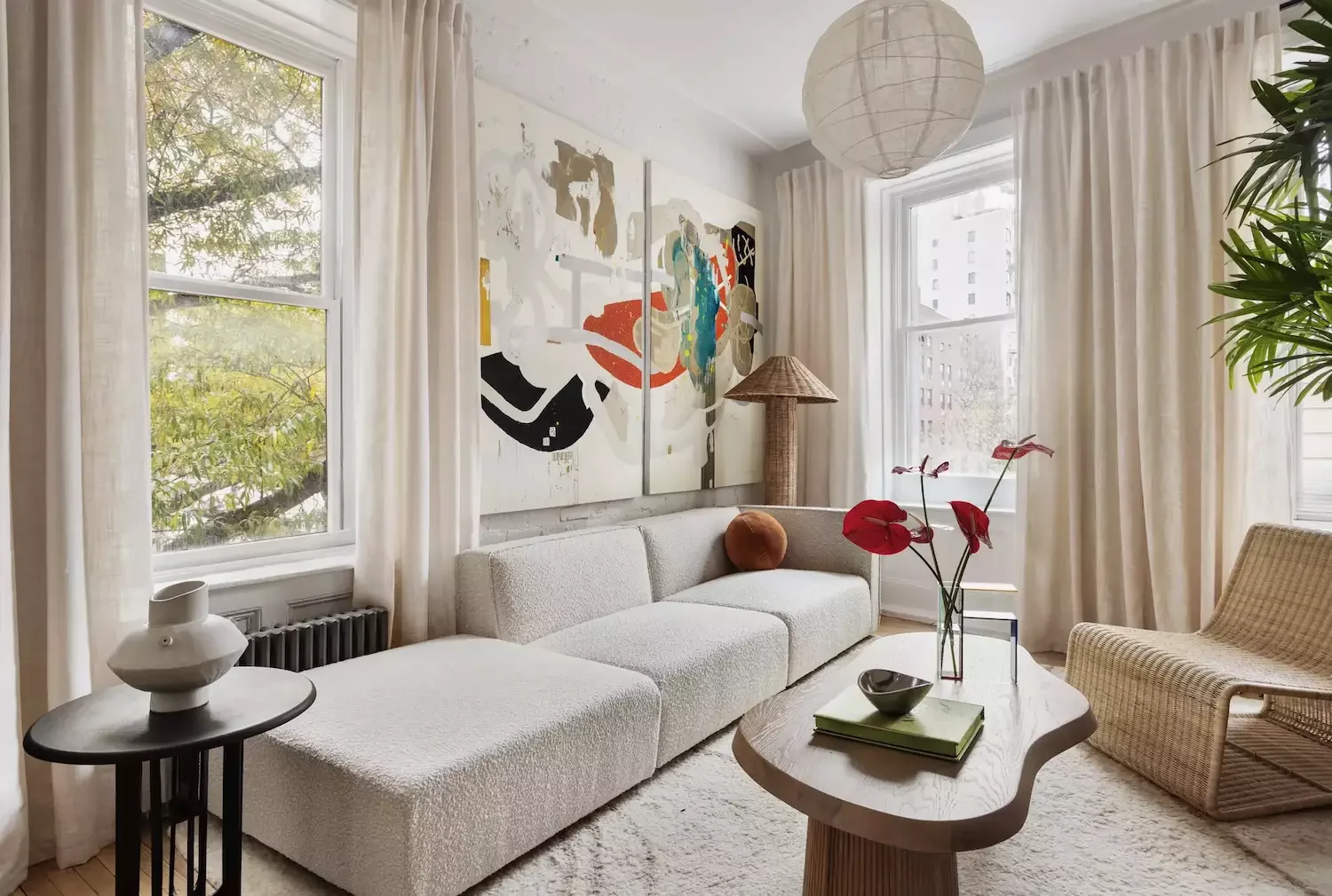 45 Contemporary Living Room Ideas That Create Timeless Style Pops of Color