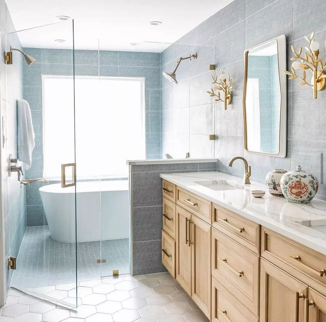 20 Creative Ways to Combine Your Bathtub and Shower in One Space 14 Position Your Vanity Nearby