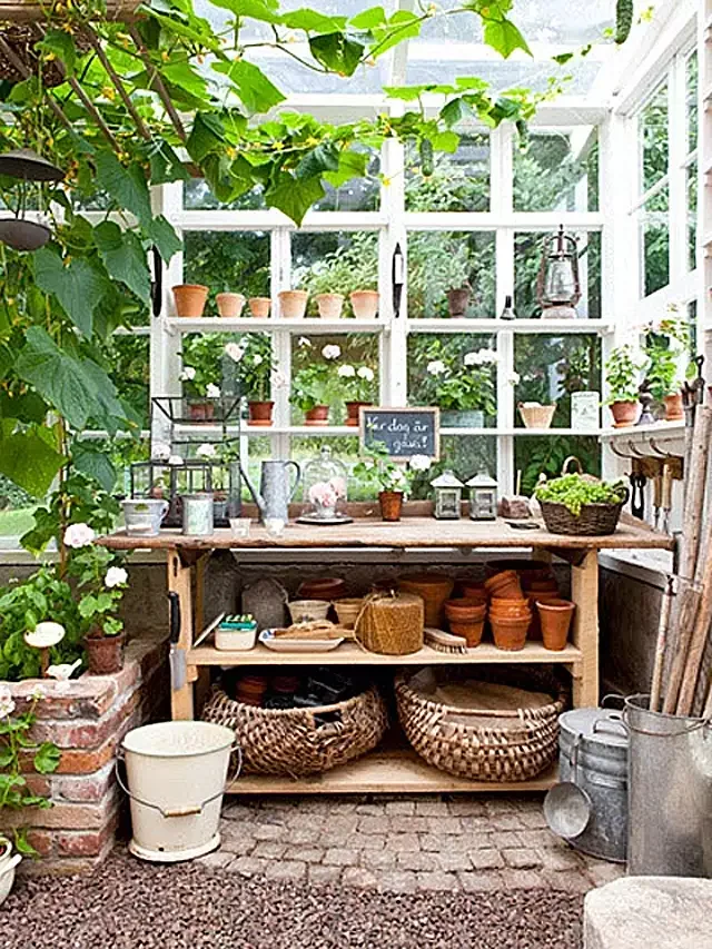 22 Stunning Garden Shed Ideas to Transform Your Backyard Into a Personal Sanctuary Potting Station