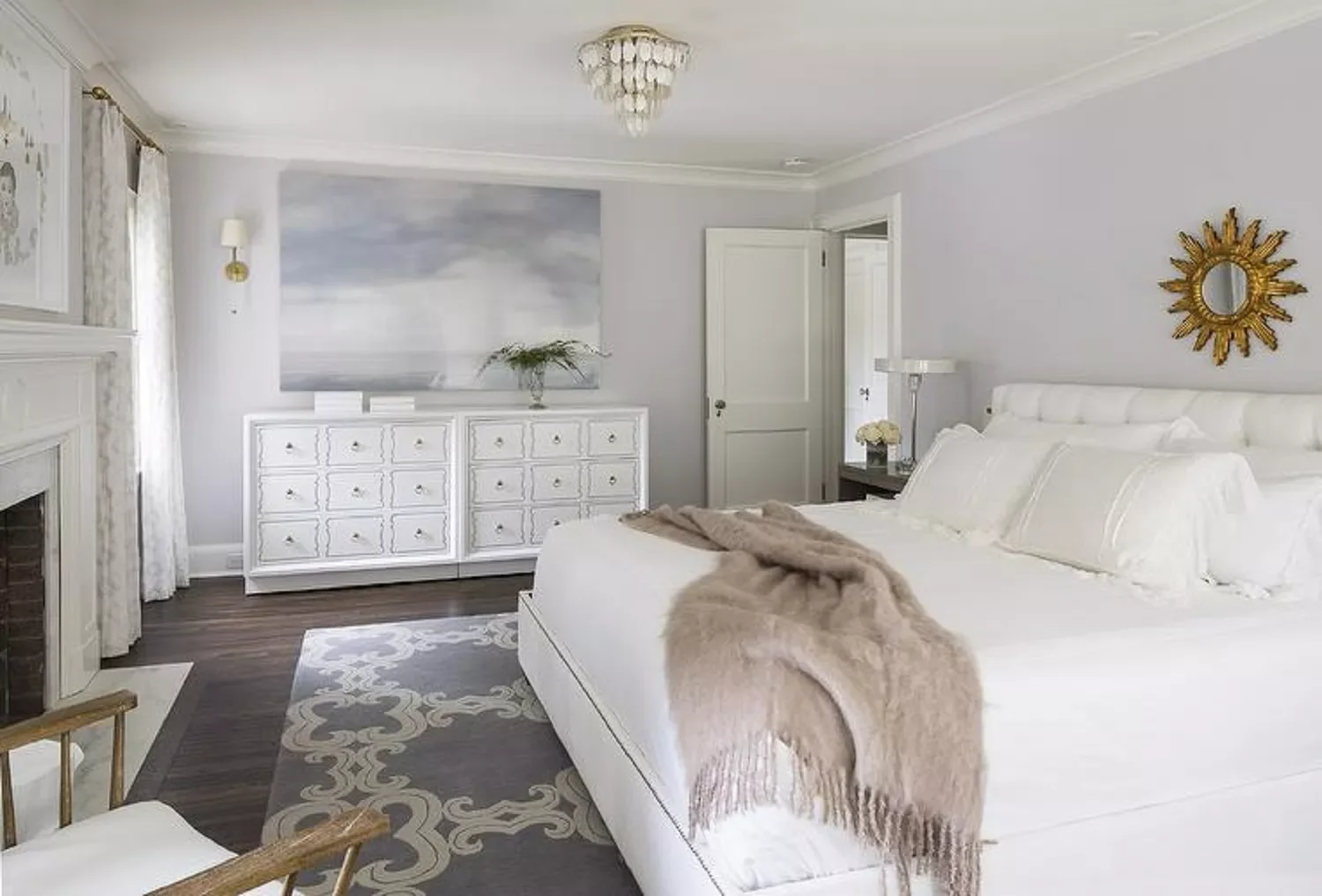 24 Brilliant Primary Bedroom Lighting Ideas That Transform Your Space 22 Pretty Flush-Mount Light Fixture
