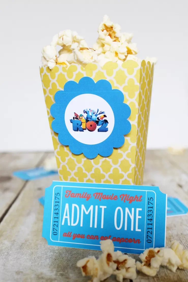 14 Charming Ideas for Creating the Perfect Backyard Movie Experience 9 Printable Family Movie Night Tickets