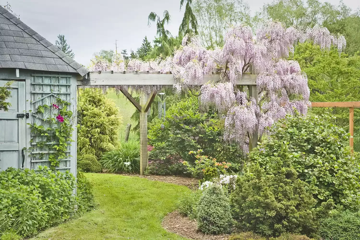 Provide a Pergola Over the Garden