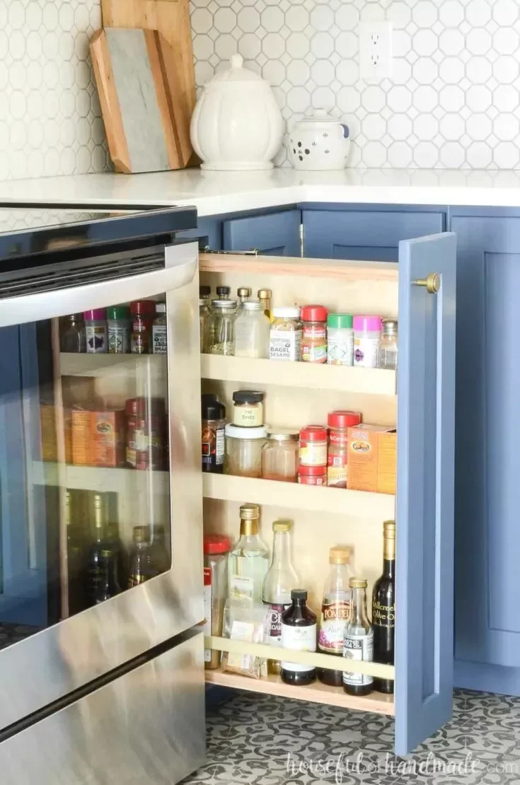 20 Creative DIY Spice Storage Solutions to Transform Your Kitchen Organization Pull-Out Spice Rack Cabinet