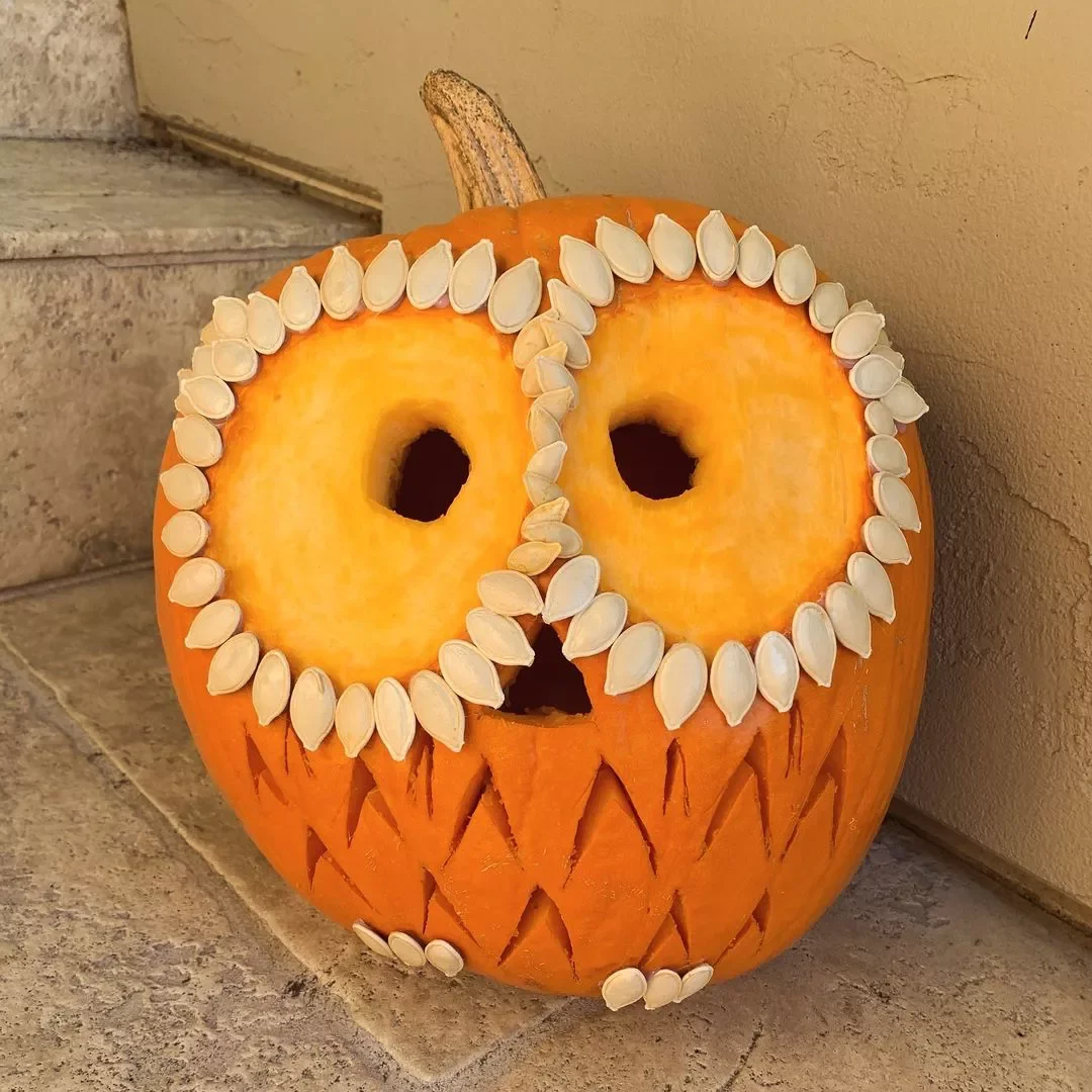 77 Creative Pumpkin Carving Ideas That'll Transform Your Fall Decorating Game 3 Pumpkin Seed Owl Pumpkin