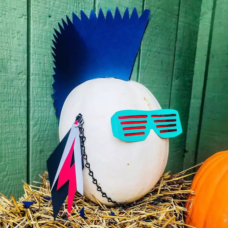 90 Creative Halloween Pumpkin Decorating Ideas to Try This Season 14 Punk Pumpkin