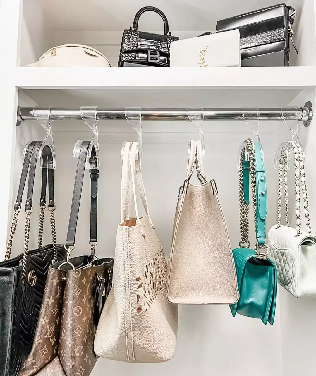 49 Brilliant Storage Solutions to Transform Every Room in Your Home Purchase Handbag Hangers for Purses