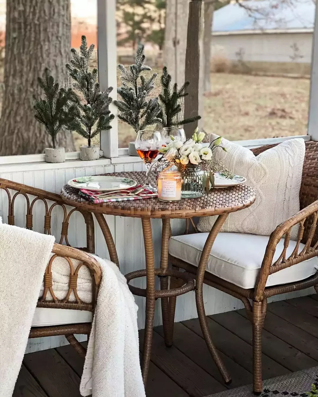31 Brilliant Small Screened Porch Ideas That Make Every Square Foot Count 13 Purchase a Bistro Table