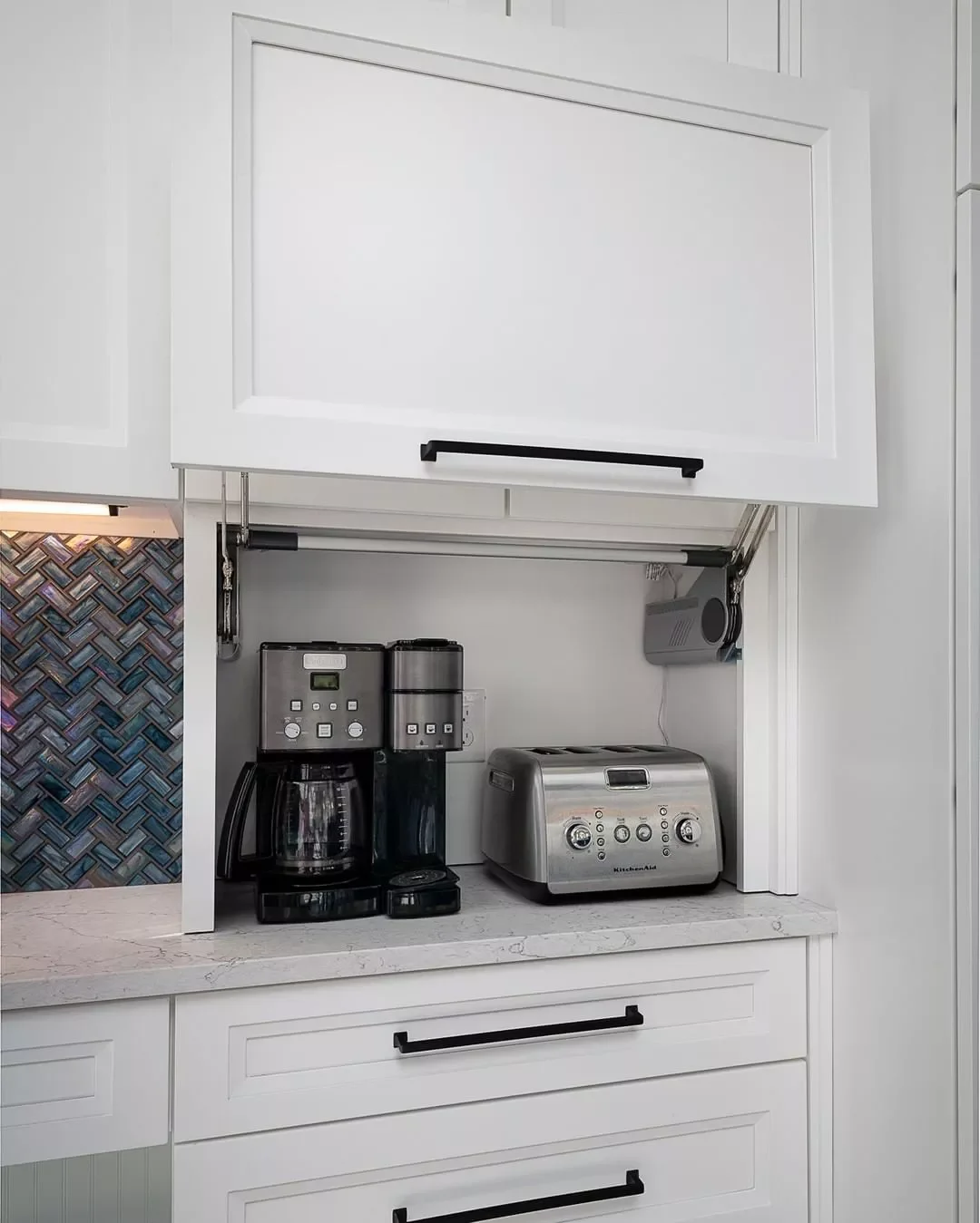 15 Brilliant Appliance Garage Ideas to Organize Your Kitchen in Style 16 Put It Somewhere with Unused Space