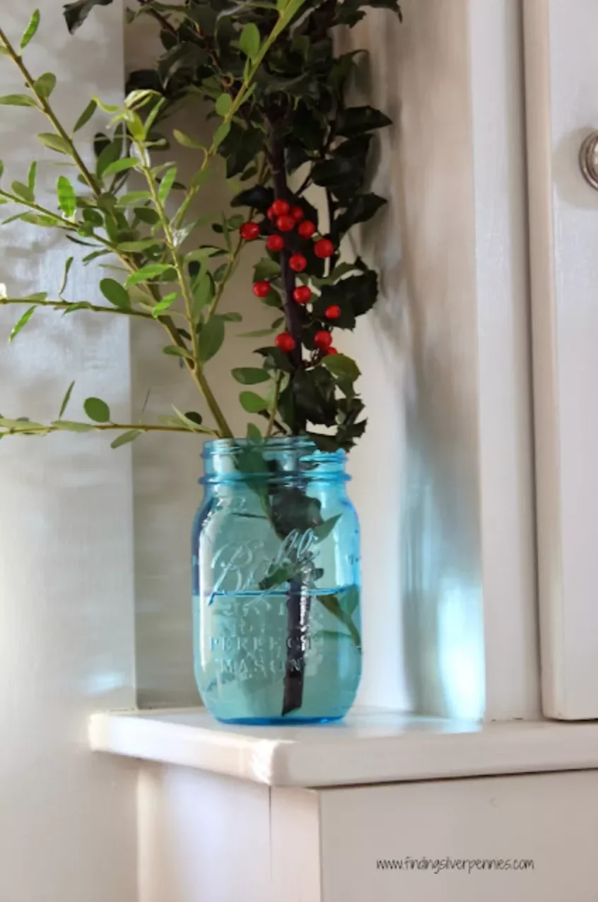 32 Christmas Bathroom Ideas That Create a Holiday Wonderland Put Some Holly in a Jar