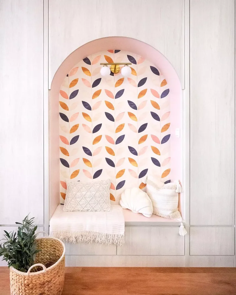 25 Genius Renter-Friendly Projects to Upgrade the Look of Any Apartment 12 Put Up Wallpaper in an Unexpected Place