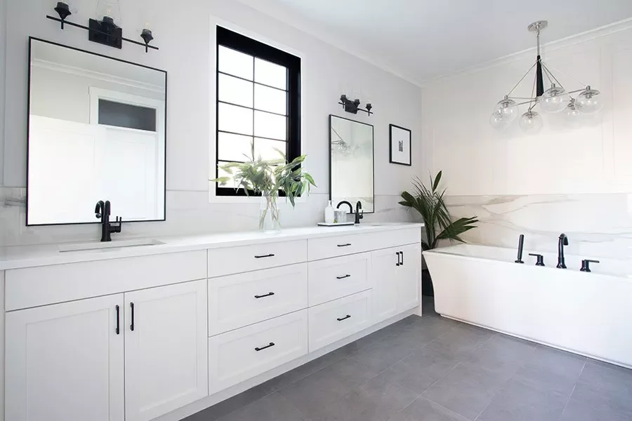 30 Stunning Bathroom Wainscoting Ideas That Transform Any Space 17 Quartz Slab Wainscoting