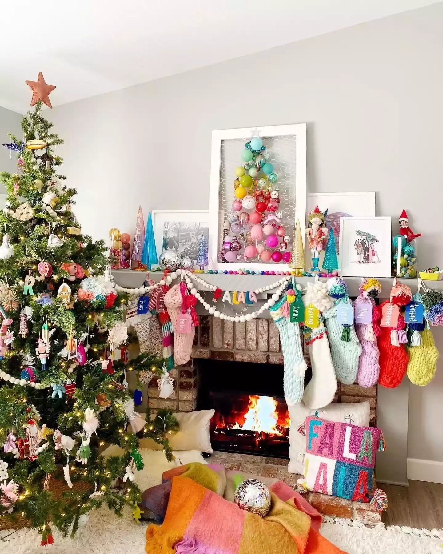 43 DIY Christmas Tree Ideas That Will Wow Your Holiday Guests Rainbow Ornament Tree