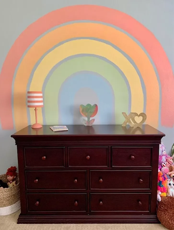 72 Budget-Friendly DIY Home Decor Ideas for Every Skill Level Rainbow Wall