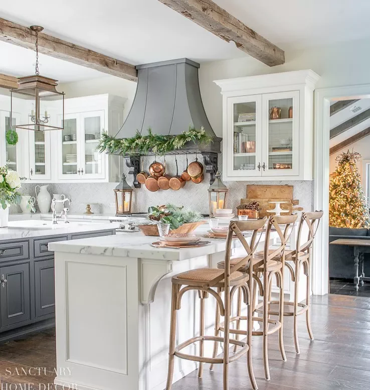 38 Christmas Kitchen Decor Ideas That Create Magic Range Hood Garland