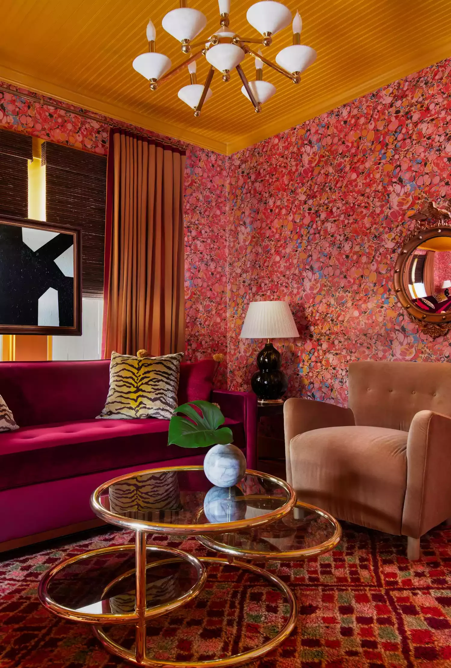 35 Stunning Living Room Wallpaper Ideas to Transform Your Space 29 Red Textures