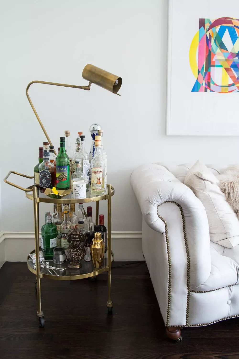 92 Living Room Styling Ideas That Will Transform Your Space Repurpose a Bar Cart