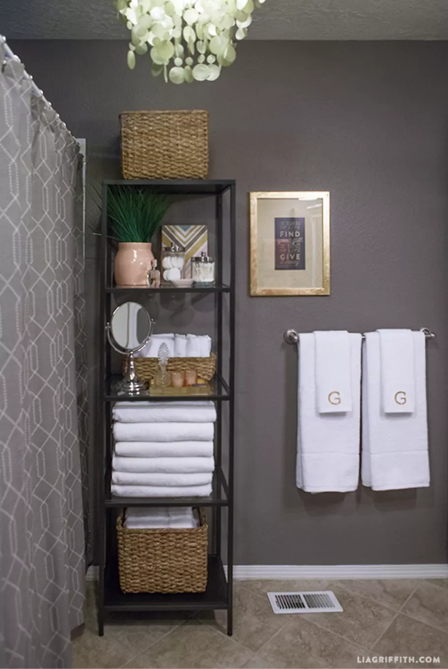 43 Smart Bathroom Storage Solutions That Maximize Every Inch Repurpose a Glass Bookshelf