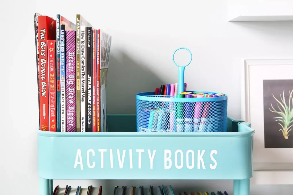 Creative Ways to Display Your Book Collection Throughout Your Home Repurpose a Rolling Cart