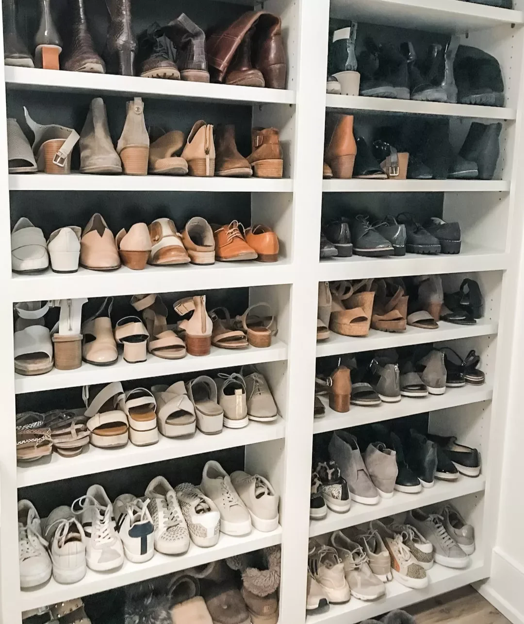 20 Brilliant Garage Shoe Storage Solutions That Actually Work Repurposed Old Bookshelf