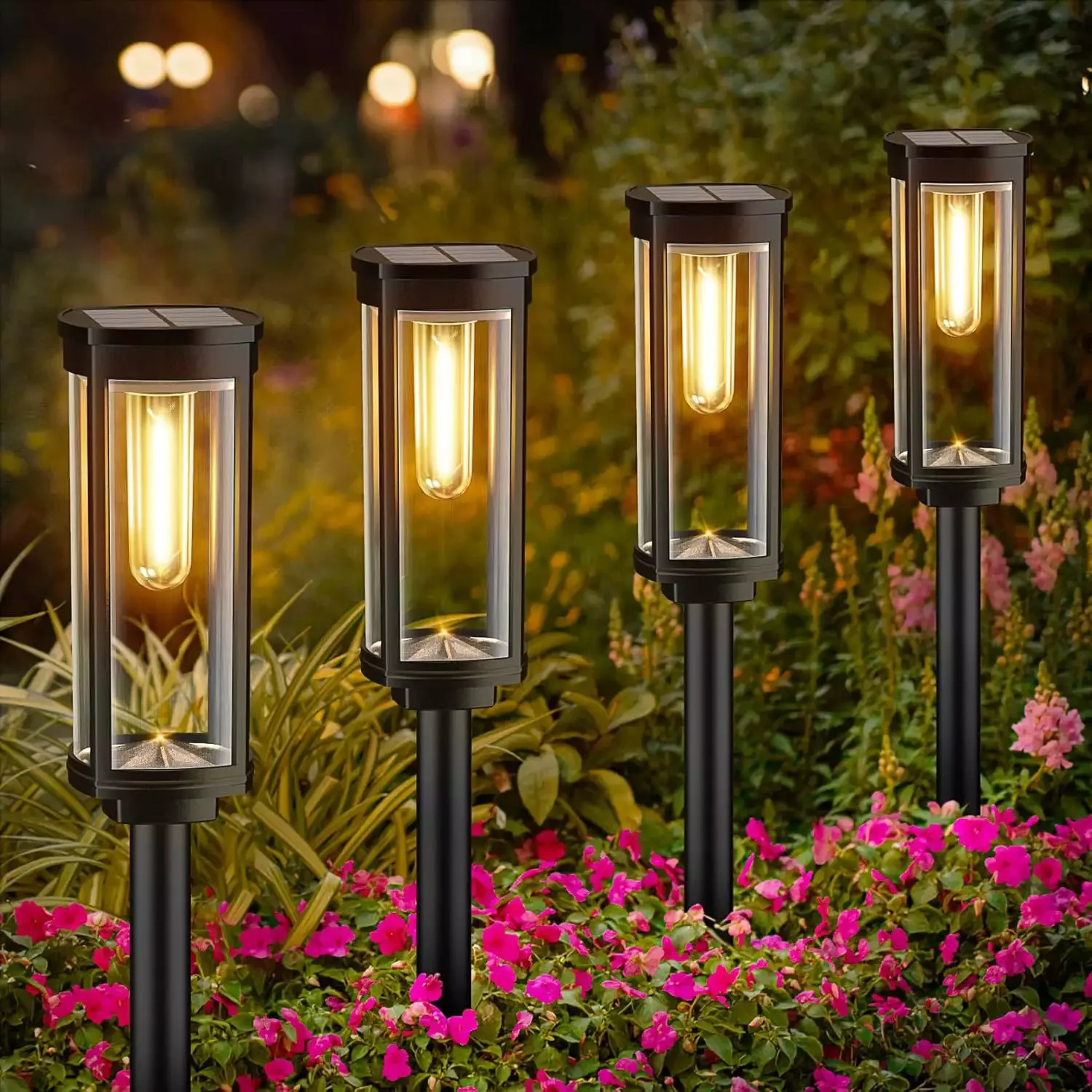 15 Stunning Garden Path Lighting Ideas That Transform Your Outdoor Space Retro-Style Tungsten Filament Bulbs