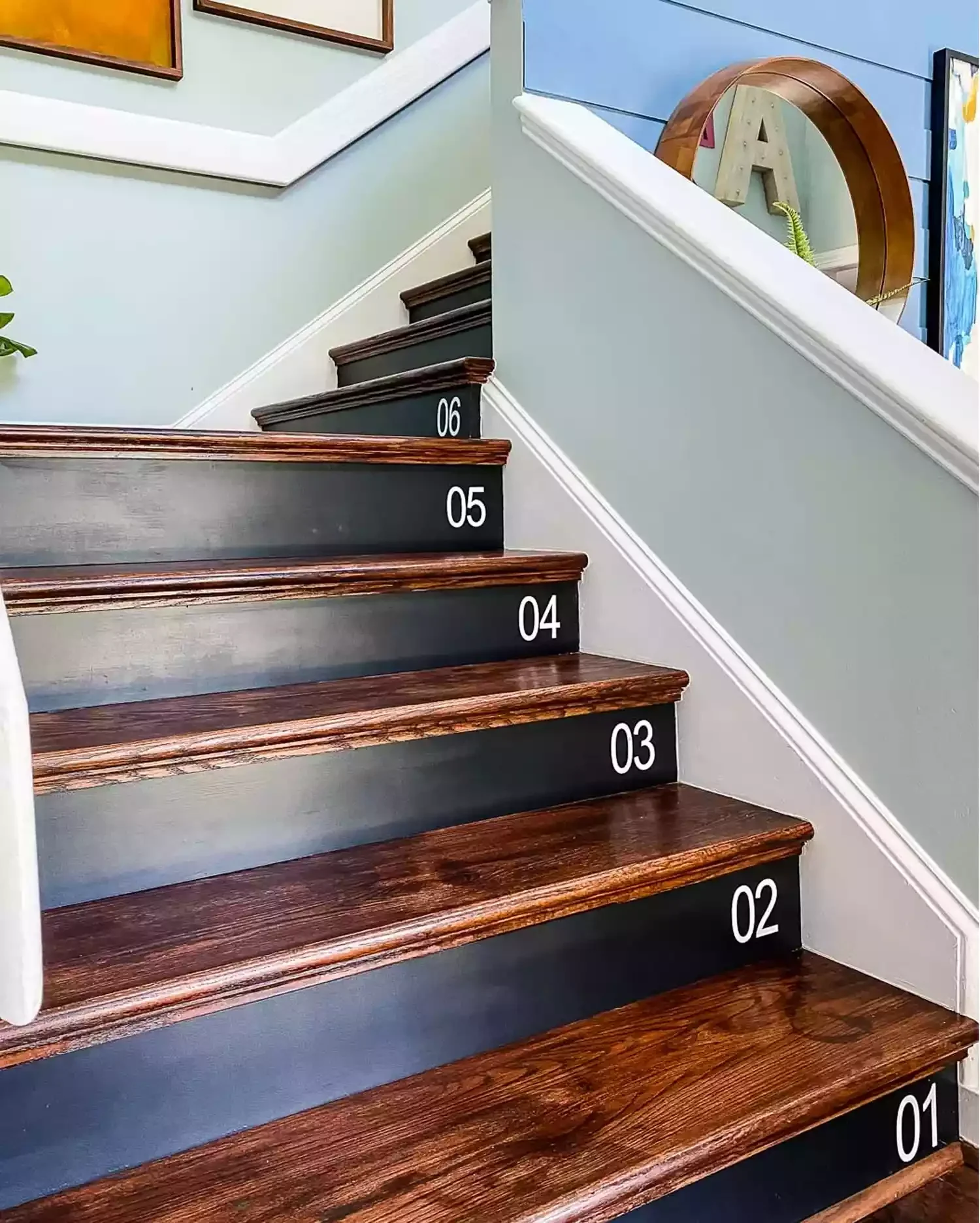 33 Creative Stair Riser Transformations That Will Elevate Your Home 28 Reveal Your Type