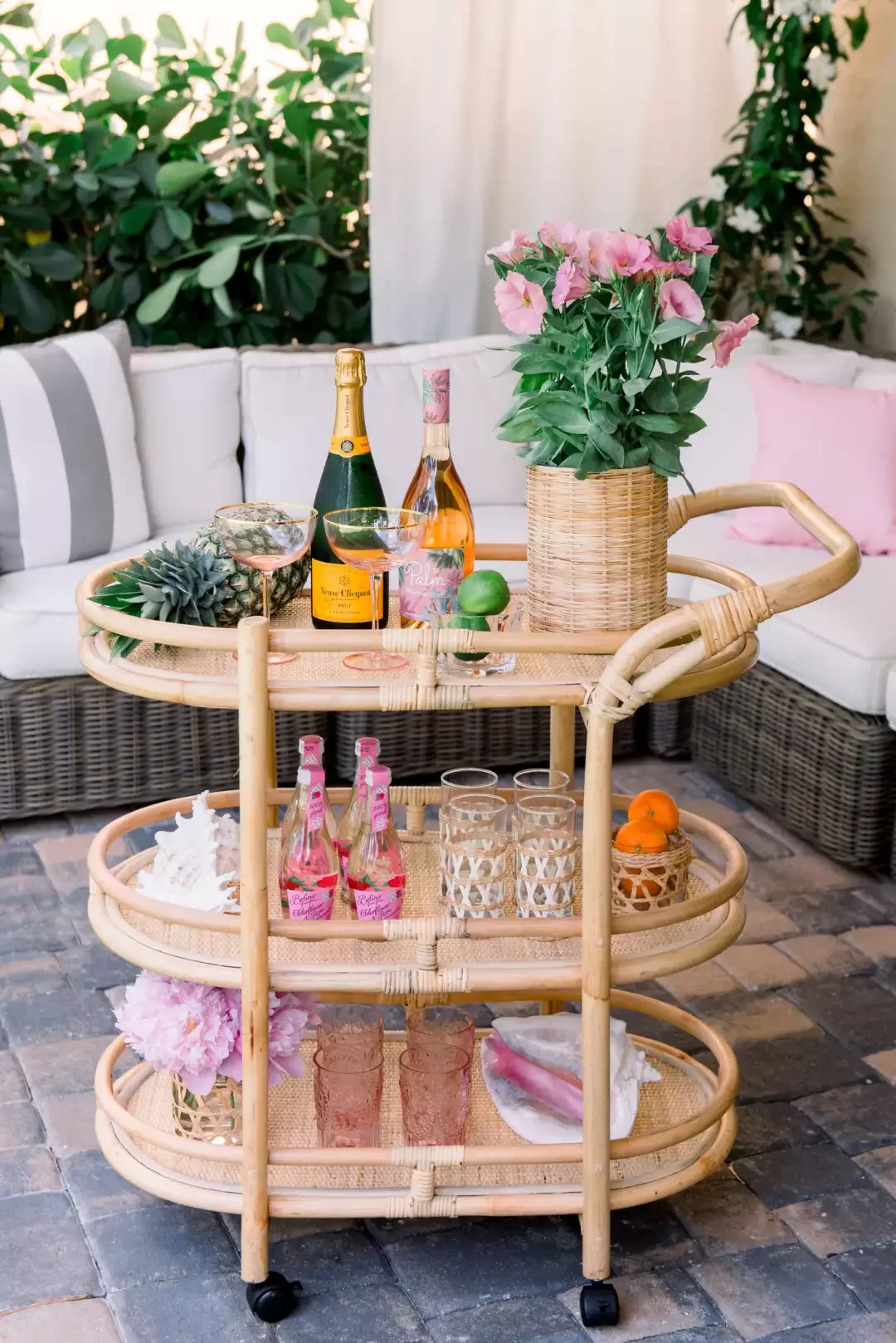 20 Stunning Patio Furniture Ideas That Transform Your Outdoor Space 16 Roll Out a Bar Cart