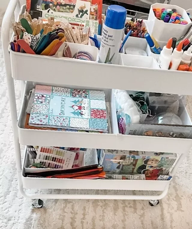 22 Creative Ways to Organize and Display Your Photo Collection at Home 7 Roll in a Cart