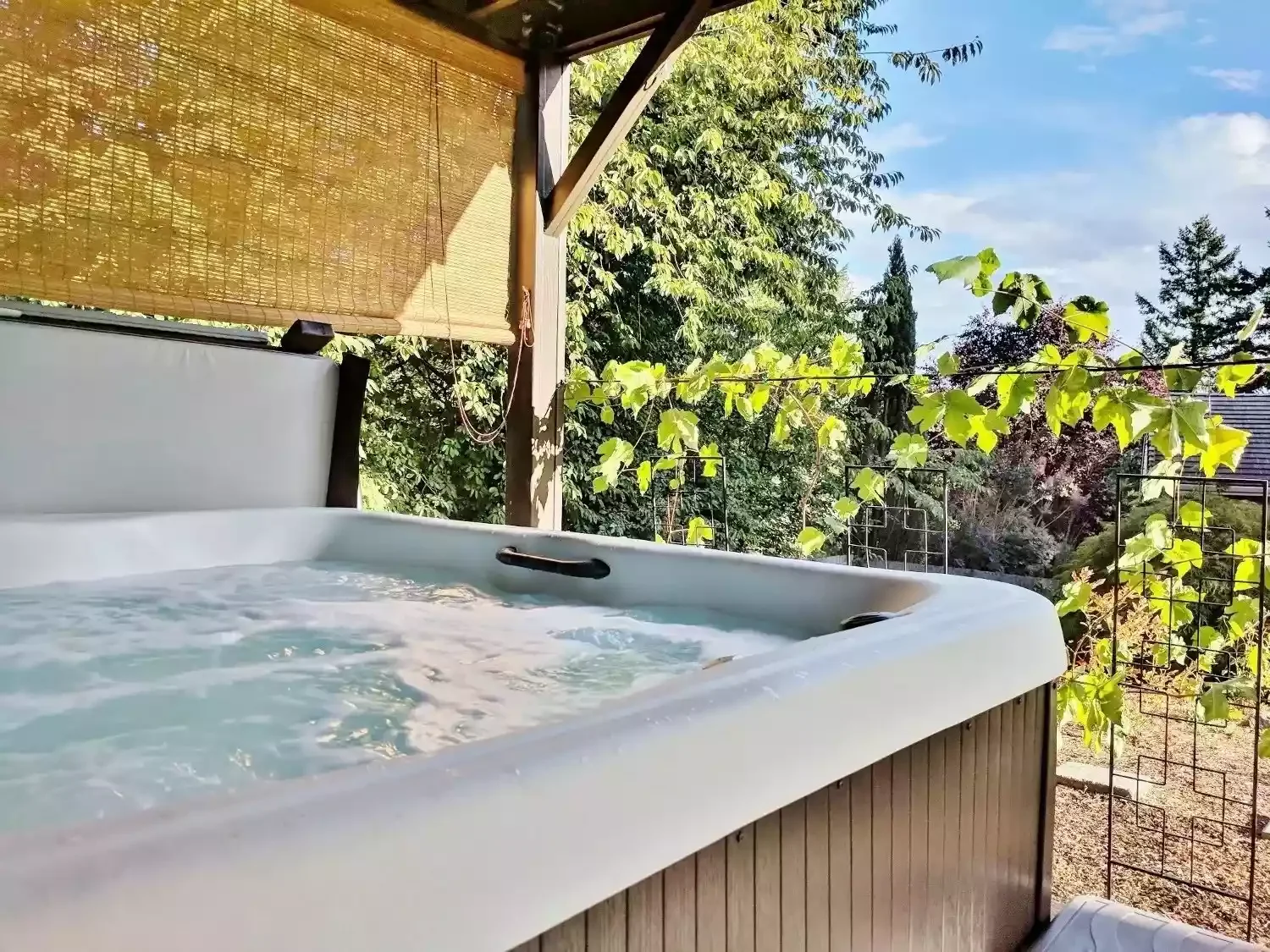 18 Creative Ways to Add Privacy to Your Backyard Hot Tub Retreat 17 Roller Shades