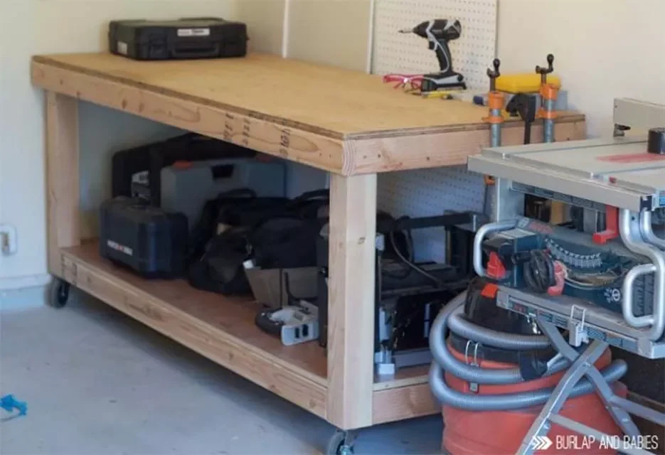 15 Brilliant Garage Workstation Ideas That Transform Your Space Rolling Workbench