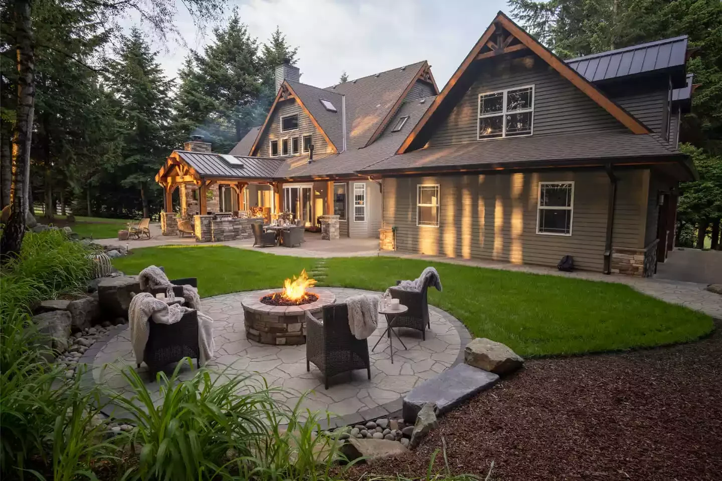 21 Beautiful Stone Fire Pit Designs That Will Transform Your Backyard 16 Rustic Landscape