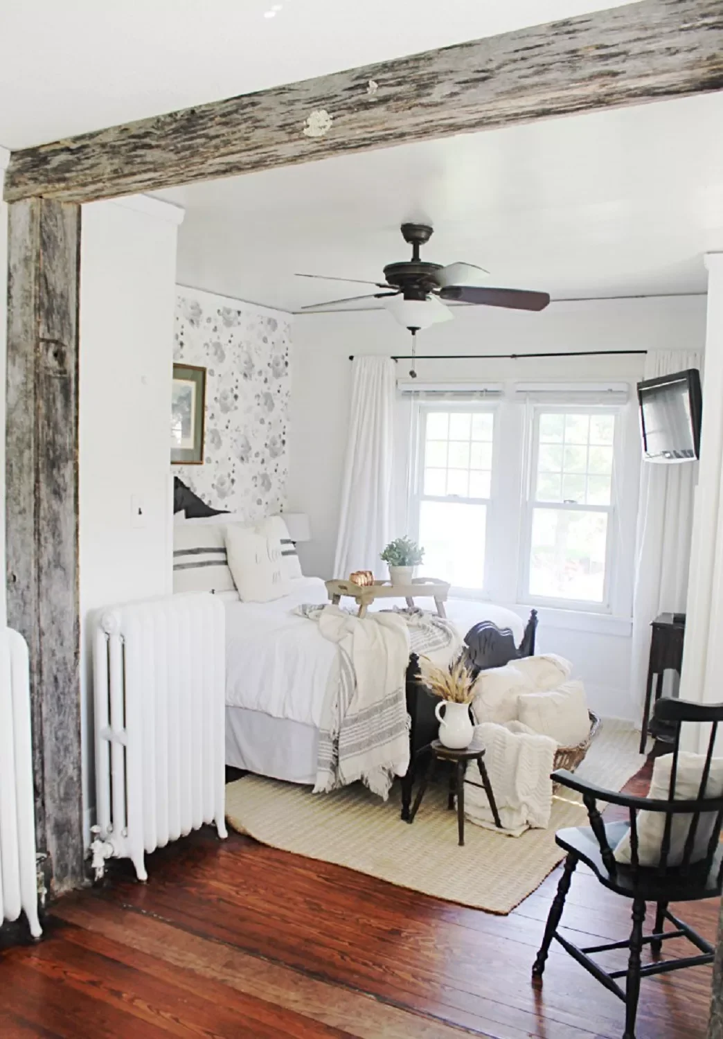 49 Stunning Farmhouse Bedroom Designs That Will Transform Your Space 38 Rustic Wood Accents