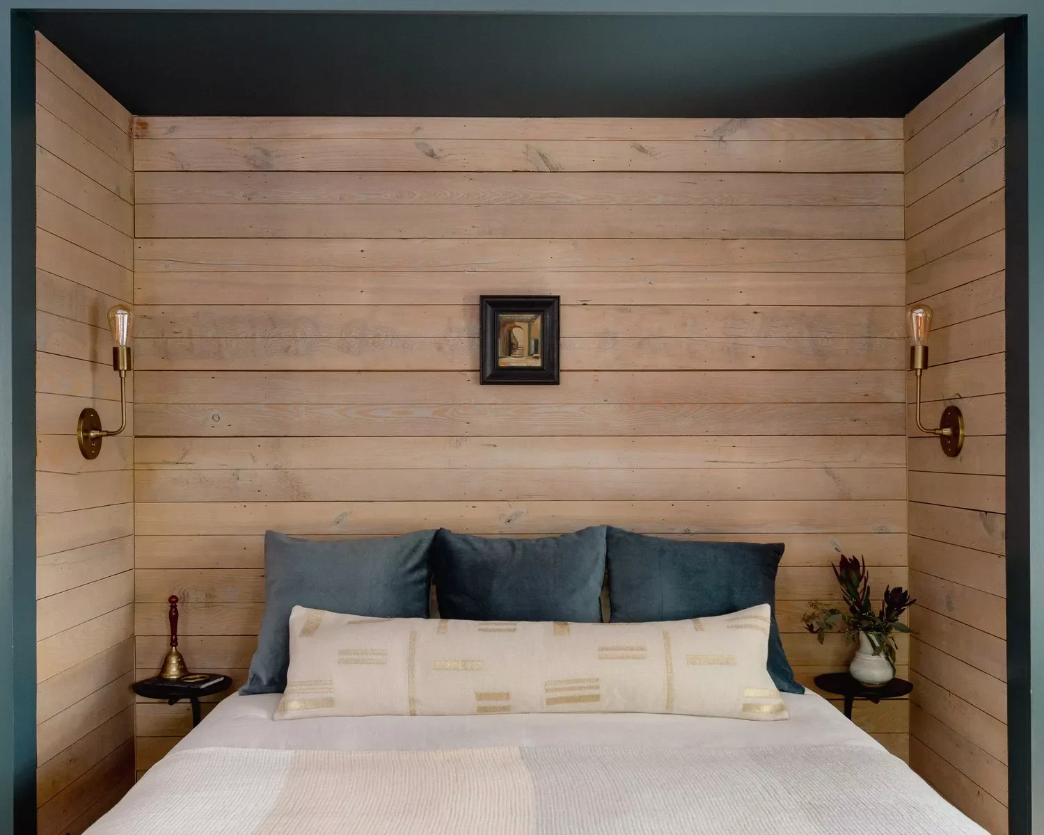 50 Fresh Wood Accent Wall Ideas That Feel Perfectly Modern 7 Rustic Wood Bed Alcove