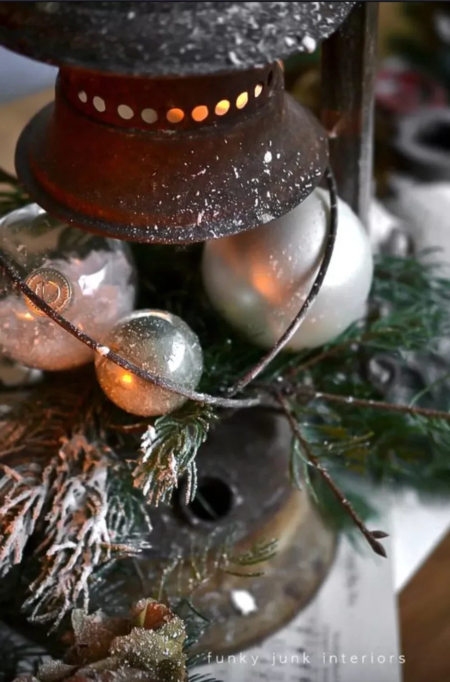 25 Stunning Christmas Lantern Ideas That'll Make Your Holiday Decor Absolutely Magical 13 Rusty Upcycled Lantern