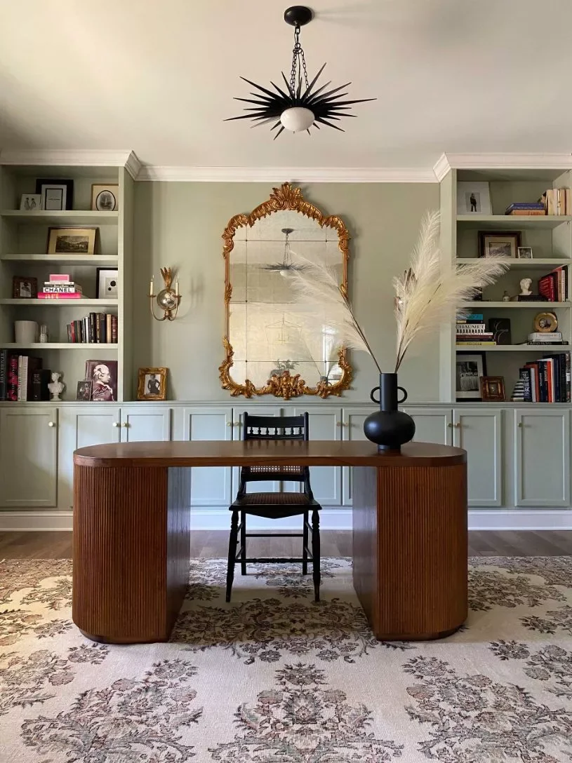 70 Creative Home Office Ideas to Design Your Perfect Workspace Sage Green Home Office